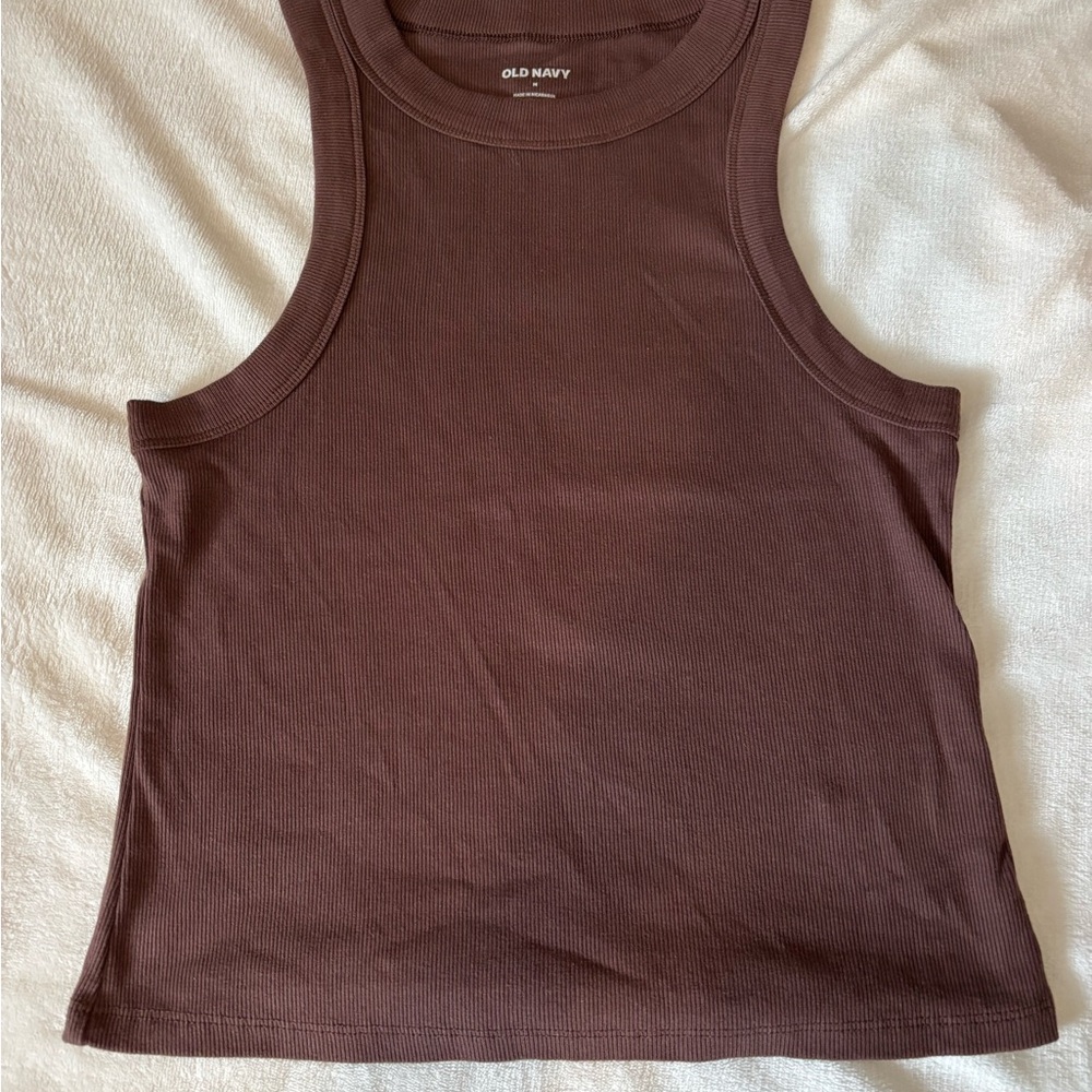 Old Navy Chocolate Brown Ribbed Tank Top